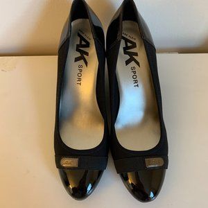 Black Patent Platform Heels by Anne Klein